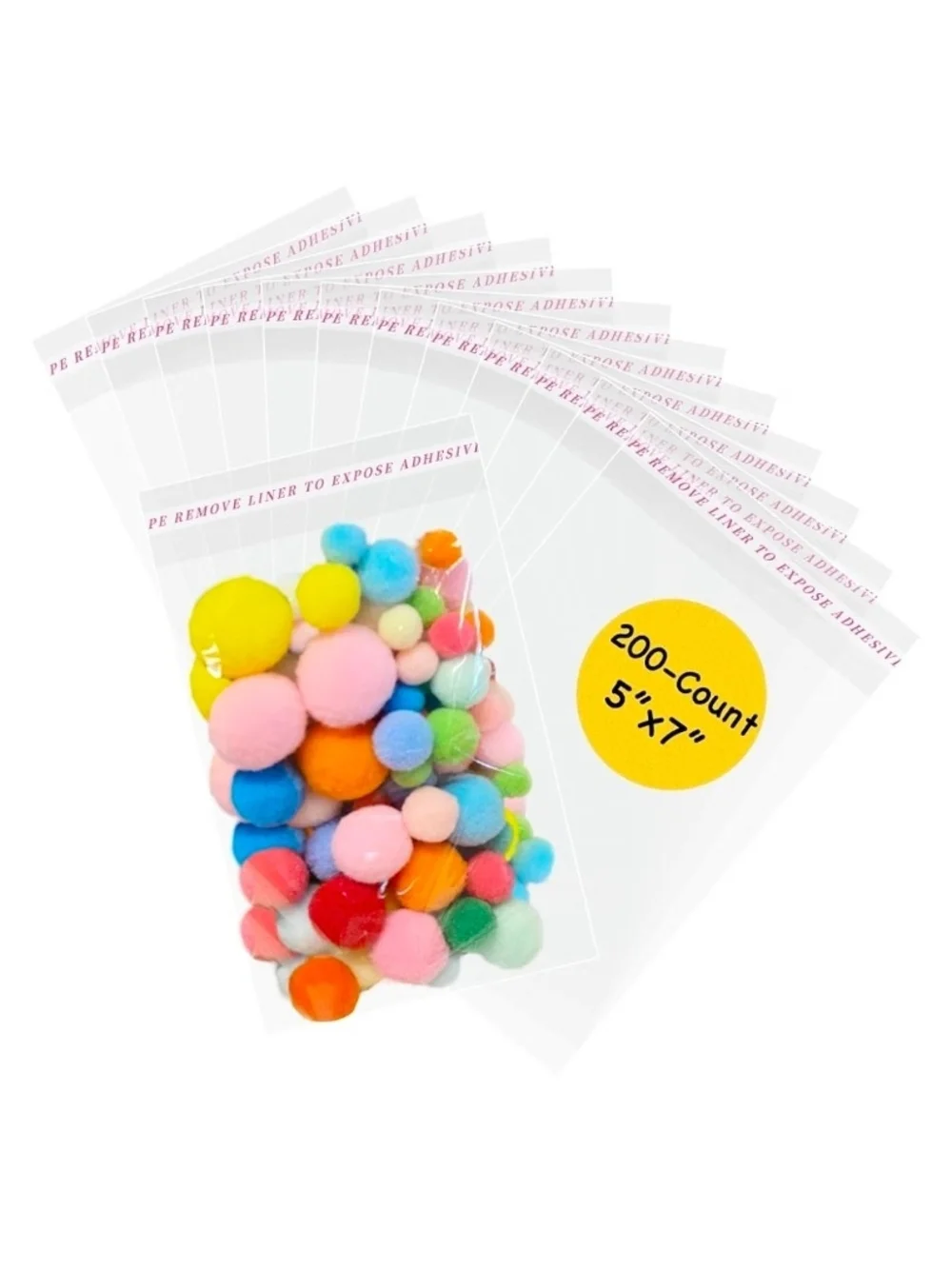 Clear Self-Seal Cellophane Bags (200 Count)